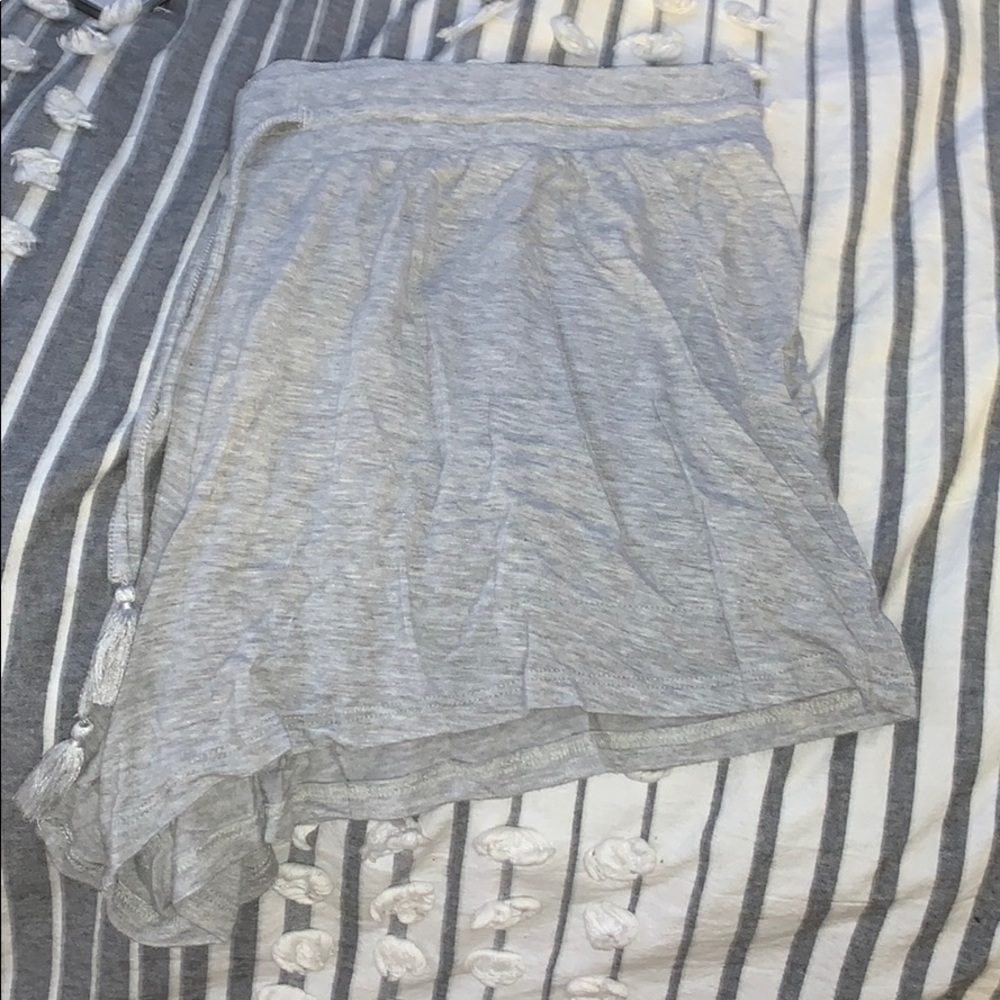 grey pajama shorts